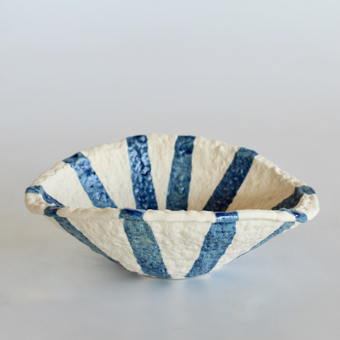 Small Blue Stripe Ceramic Bowl